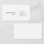 Elegant wit, modern, modern, stijlvol design visitekaartje (Voorkant / Achterkant)