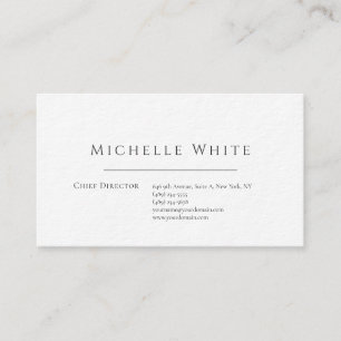 Elegant Wit Modern Witte Professionaliteit Visitekaartje