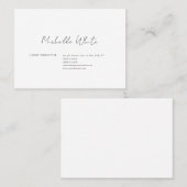 Elegant Wit Modern Witte Zakelijkheid Visitekaartje (Voorkant / Achterkant)
