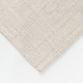 Elegant wit monogram in linnen fleece deken (Hoek)