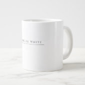 Elegant Wit Naam Modern Professioneel Eigen Grote Koffiekop (Voorkant rechts)