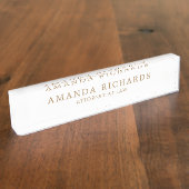 Elegant wit naambordje (Zijkant)