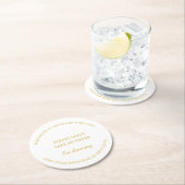 Elegant wit Neem mijn Drink bruiloft niet Ronde Kartonnen Onderzetter (Insitu)