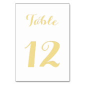 Elegant Wit Nepgoud Schrift Chic Trouwfeest Kaart (Achterkant)