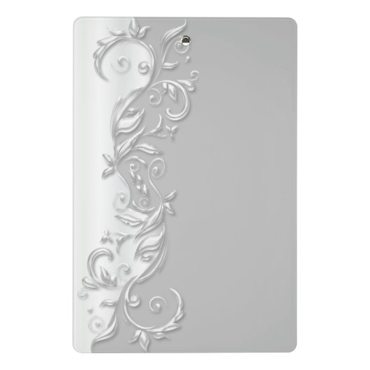 Elegant wit ontwerp mini klembord (Achterkant)