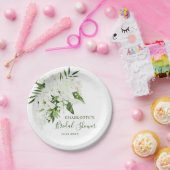 Elegant Wit Orchidee Boheems Bloemen Vrijgezellenf Papieren Bordje (Feest)