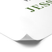 Elegant wit orchidee REPETITIE DINER Welkomstbord Poster (Hoek)