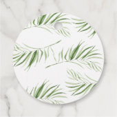 Elegant wit orchidee Vrijgezellenfeest Bedankjes Labels (Achterkant)