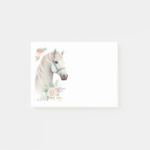 Elegant Wit Paard Boho Floral Post-it® Notes (Voorkant)