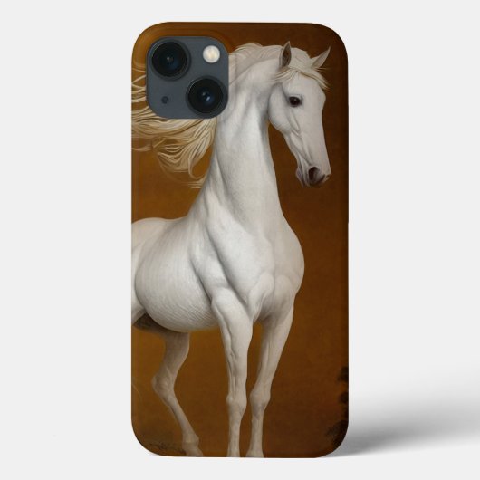 Elegant wit paard Case-Mate iPhone case (Achterkant)