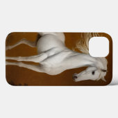 Elegant wit paard Case-Mate iPhone case (Achterkant (horizontaal))