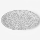 Elegant Wit  Papieren Bordje (Gekanteld)