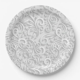 Elegant Wit  Papieren Bordje
