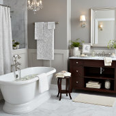 Elegant wit patroon bad handdoek