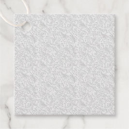 Elegant wit patroon bedankjes labels