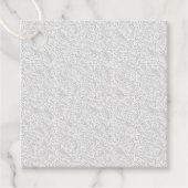 Elegant wit patroon bedankjes labels (Voorkant)