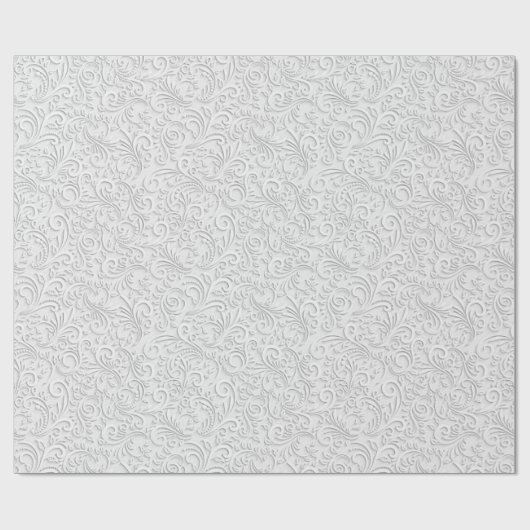 Elegant wit patroon cadeaupapier (Vlak)