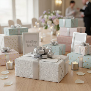 Elegant wit patroon cadeaupapier