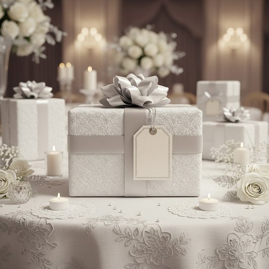 Elegant wit patroon cadeaupapier