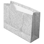 Elegant wit patroon groot cadeauzakje (Voorkant Gekanteld)