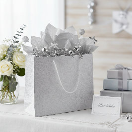 Elegant wit patroon groot cadeauzakje