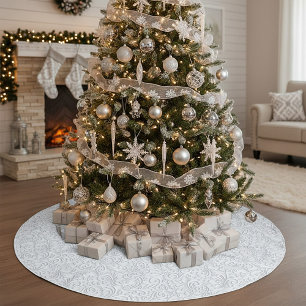 Elegant wit patroon kerstboom rok