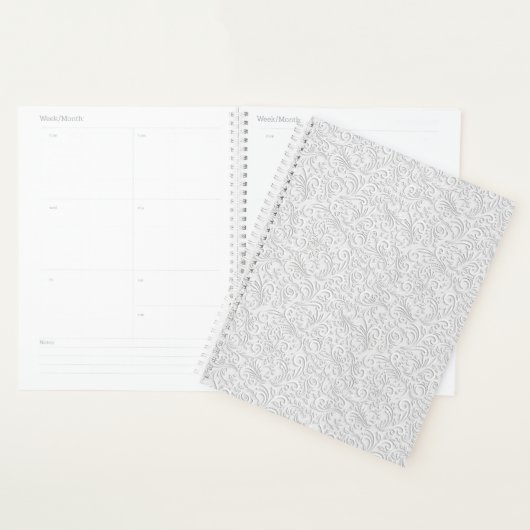Elegant wit patroon planner (Display)