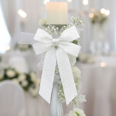 Elegant wit patroon satijnen lint