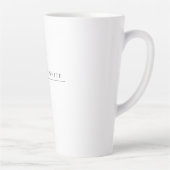 Elegant Wit Professioneel Modern Eigen Naam Latte Mok (Rechts)