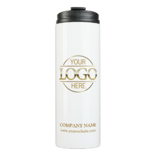 Elegant wit promotiebedrijf Business Logo Thermosbeker