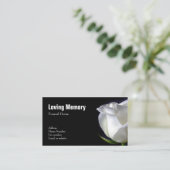 Elegant wit roos bloemig Visitekaartje (Staand voorkant)