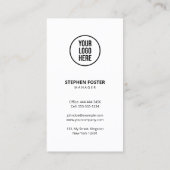 Elegant wit Rose Gold Connect met Amerikaanse QR-c Visitekaartje (Achterkant)