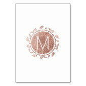 Elegant Wit Rose Goud Bloemen Tafelnummers (Achterkant)