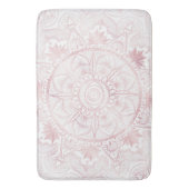 Elegant Wit Rose Goud Oog Zon Maan Mandala Badmat (Voorkant Verticaal)