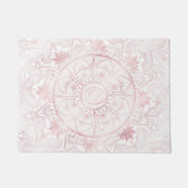 Elegant Wit Rose Goud Oog Zon Maan Mandala Deurmat (Voorkant)