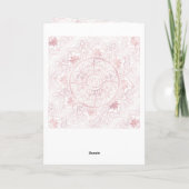 Elegant Wit Rose Goud Oog Zon Maan Mandala Feestdagen Kaart (Achterkant)