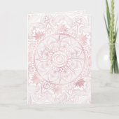 Elegant Wit Rose Goud Oog Zon Maan Mandala Feestdagen Kaart (Voorkant)