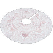 Elegant Wit Rose Goud Oog Zon Maan Mandala Kerstboom Rok (Gekanteld)