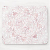 Elegant Wit Rose Goud Oog Zon Maan Mandala Muismat (Voorkant)