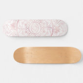 Elegant Wit Rose Goud Oog Zon Maan Mandala Persoonlijk Skateboard (Horizontaal)
