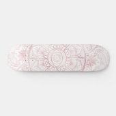 Elegant Wit Rose Goud Oog Zon Maan Mandala Persoonlijk Skateboard (Horizontaal)