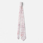 Elegant Wit Rose Goud Oog Zon Maan Mandala Stropdas (Achterkant)