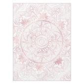 Elegant Wit Rose Goud Oog Zon Maan Mandala Tafelkleed (Voorkant)