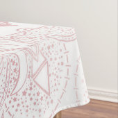 Elegant Wit Rose Goud Oog Zon Maan Mandala Tafelkleed (Voorbeeld)