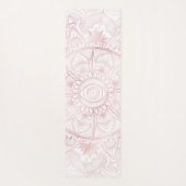 Elegant Wit Rose Goud Oog Zon Maan Mandala Yogamat (Achterkant)