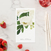 Elegant wit rose script gepersonaliseerd servet (Insitu)