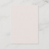 Elegant Wit Roze Goud Bruiloft Hotel Detail Info Informatiekaartje (Achterkant)