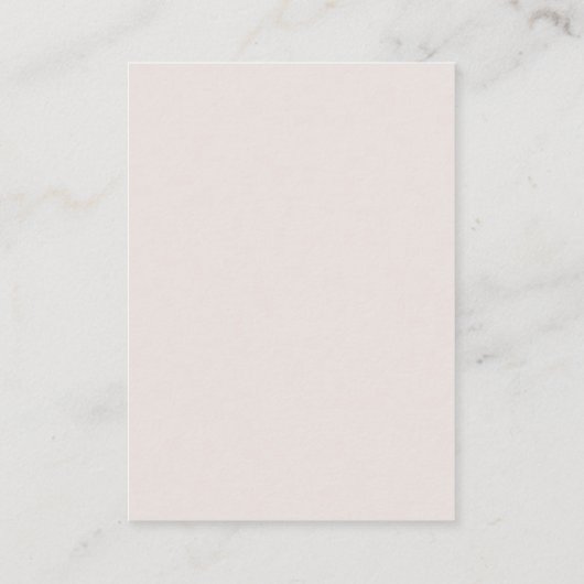 Elegant Wit Roze Goud Bruiloft Hotel Detail Info Informatiekaartje (Achterkant)