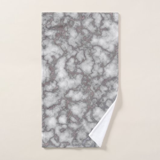 Elegant Wit Roze Marmer Bad Handdoek (Handdoek)