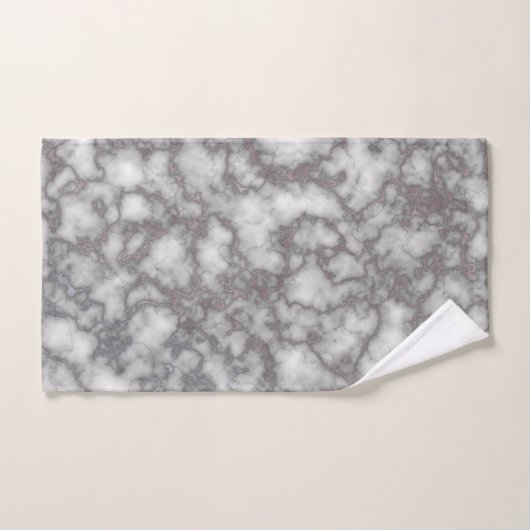 Elegant Wit Roze Marmer Bad Handdoek (Handdoek)